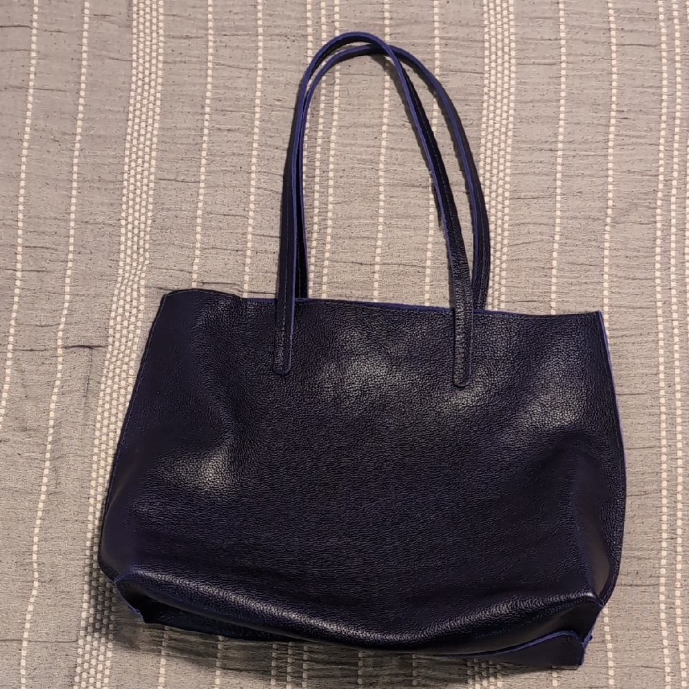 Portland Leather Large August Tote - Cobalt